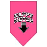 Happy Meter Screen Print Bandana Bright Pink Large