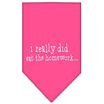 I really did eat the Homework Screen Print Bandana Bright Pink Large