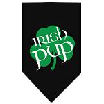 Irish Pup Screen Print Bandana Black Large