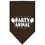 Party Animal Screen Print Bandana Cocoa Large