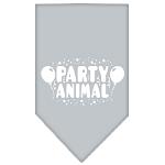 Party Animal Screen Print Bandana Grey Large