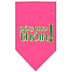 Pog Mo Thoin Screen Print Bandana Bright Pink Large