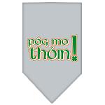Pog Mo Thoin Screen Print Bandana Grey Large