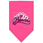 I'm a Princess Screen Print Bandana Bright Pink Large