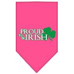 Proud to be Irish Screen Print Bandana Bright Pink Large