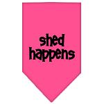 Shed Happens Screen Print Bandana Bright Pink Large