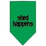 Shed Happens Screen Print Bandana Emerald Green Large