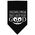 Up to No Good Screen Print Bandana Black Large