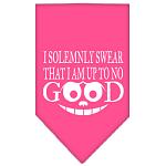 Up to No Good Screen Print Bandana Bright Pink Large