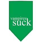 Vampires Suck Screen Print Bandana Emerald Green Large