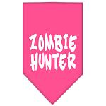 Zombie Hunter Screen Print Bandana Bright Pink Large