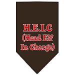 Head Elf In Charge Screen Print Bandana Cocoa Large