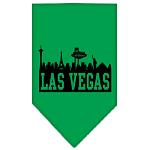 Las Vegas Skyline Screen Print Bandana Emerald Green Large