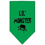 Lil Monster Screen Print Bandana Emerald Green Large