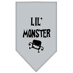 Lil Monster Screen Print Bandana Grey Large