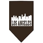 Los Angeles Skyline Screen Print Bandana Cocoa Large