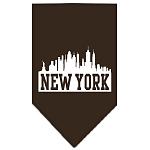 New York Skyline Screen Print Bandana Cocoa Large
