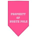 Property of North Pole Screen Print Bandana Bright Pink Large