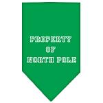 Property of North Pole Screen Print Bandana Emerald Green Large