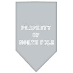 Property of North Pole Screen Print Bandana Grey Large