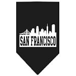 San Francisco Skyline Screen Print Bandana Black Large