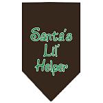 Santa Lil Helper Screen Print Bandana Cocoa Large