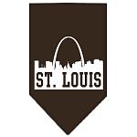 St Louis Skyline Screen Print Bandana Cocoa Large