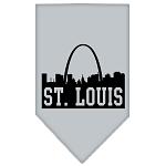 St Louis Skyline Screen Print Bandana Grey Large
