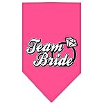 Team Bride Screen Print Bandana Bright Pink Large