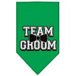 Team Groom Screen Print Bandana Emerald Green Large