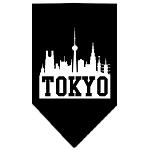 Tokyo Skyline Screen Print Bandana Black Large