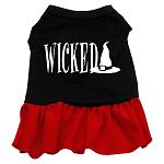 Wicked Screen Print Dress Black with Red Med