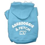 Aberdoggie NY Screenprint Pet Hoodies Baby Blue Size Lg