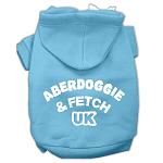 Aberdoggie UK Screenprint Pet Hoodies Baby Blue Size Lg