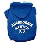 Aberdoggie UK Screenprint Pet Hoodies Blue Size Lg