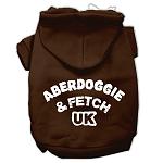 Aberdoggie UK Screenprint Pet Hoodies Brown Size Lg