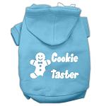 Cookie Taster Screen Print Pet Hoodies Baby Blue Size Lg