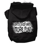 Dirty Dogs Screen Print Pet Hoodies Black Size Lg