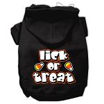 Lick Or Treat Screen Print Pet Hoodies Black L