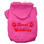 Local Celebrity Screen Print Pet Hoodies Bright Pink Size Lg