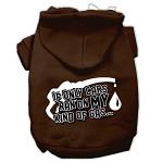 My Kind of Gas Screen Print Pet Hoodies Brown L