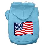 Paws and Stripes Screen Print Pet Hoodies Baby Blue L