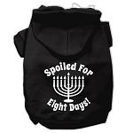 Spoiled for 8 Days Screenprint Dog Pet Hoodies Black Size Lg