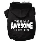 This is What Awesome Looks Like Dog Pet Hoodies Black Size Lg