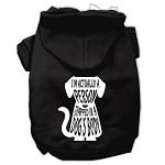 Trapped Screen Print Pet Hoodies Black Size Lg