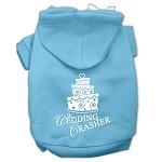 Wedding Crasher Screen Print Pet Hoodies Baby Blue Size Lg