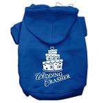 Wedding Crasher Screen Print Pet Hoodies Blue Size Lg