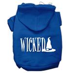 Wicked Screen Print Pet Hoodies Blue Size L