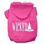 Wicked Screen Print Pet Hoodies Bright Pink Size L