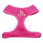 Be Mine Screen Print Mesh Pet Harness Bright Pink